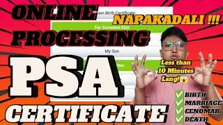 PSA CERTIFICATE ONLINE PROCESSING ! SOBRANG DALI LANG 😱 #PSA #tutorial