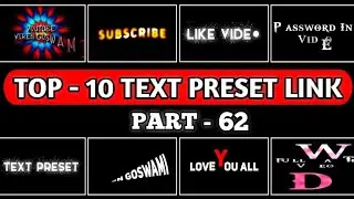 Alight Motion Text Animation Presets | Text Presets | Text Effect Alight Motion