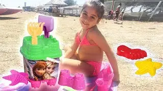Plaj Oyuncakları Elsa Kum Seti ile Renkleri Öğreniyorum  🐢 Çocuk Videosu