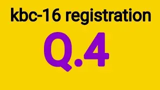 kbc-16 registration question-4 | kbc 2024 | 29 April/अप्रैल 2024 | kbc registration Question | #kbc