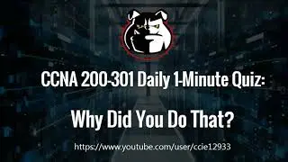 CCNA 1-Minute Quiz:  Why Did You Do That?
