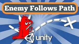 Unity 2D Tutorial How To Make Enemy Walk And Follow Along The Path Using Simple C# Script In a Game