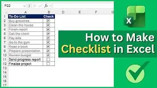 How to Make a Checklist in Excel (To Do List Step-by-Step Guide)