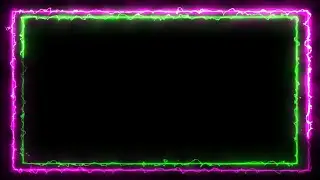 Neon Border Green Screen, Neon Frame Template, Template video background, Light Effects, AE Effects
