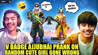 Ajjubhai got v badge prank on random player on worldchat gone wrong😱 Garena free fire