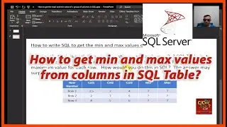 How to get Min and Max Values from columns in SQL Table | Software Coding Tutorials