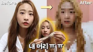 셀프 탈색과 염색의 최후...