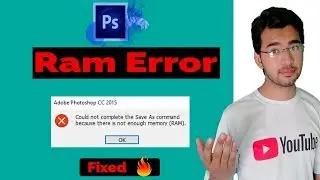 How to Fix Not Enough Memory RAM in Photoshop | Fix Cannot Save Photoshop File