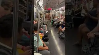 Homeless Man Takes Woman Food On Nyc Train! 