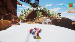 All-Star Fruit Racing: Time Attack Gold - Milk Lake (Three Pistons)