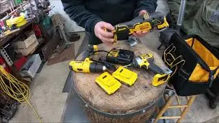 ОБЗОР ИНСТРУМЕНТОВ ДЛЯ ГАРАЖА,  DEWALT DRILL SET 20V,  ИЛИ МАСТЕРСКОЙ. ЛЕНТОЧНАЯ ПИЛА.