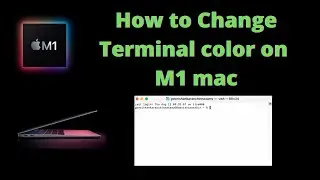 How to change TERMINAL BACKGROUND COLOR in MacOS