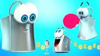 Cartoon SOSHIKI about piggy Bank for children