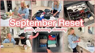 SEPTEMBER RESET with me |  Productive Day - Goal Setting, Decluttering + Cleaning ✨