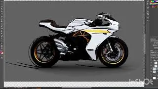 vehicle illustrating speed art mv agusta superveloce
