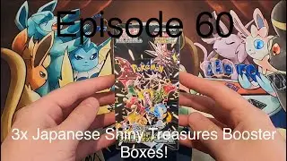 #2911 Episode 60: 3x Japanese Shiny Treasures Booster Boxes! 🍻 #pokemon #shinytreasures #japanese