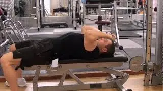 Французский жим на блоке лежа видео