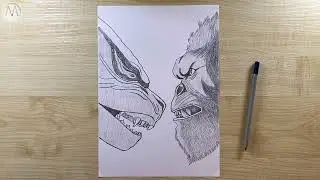 Как нарисовать Годзилла и Конг Новая Империя