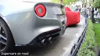 Ferrari F12Berlinetta  Start up and revs exhaust sound