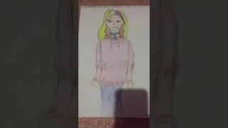 Не судите строго , это мой первый рисунок человека.