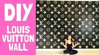 DIY LOUIS VUITTON WALL Mural Decor idea  *SUPER TRENDING* (All hand painted)