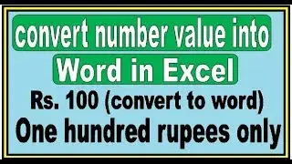 How to convert a numeric value into English words in Excel