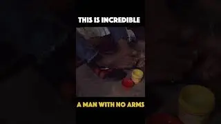 HE LIVES WITH NO ARMS