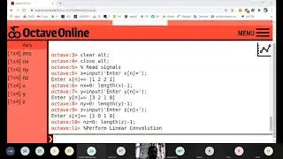 Perform Linear & Circular Convolution using associative, commutative, distributive property