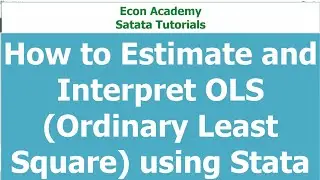 How To estimate and interpret OLS using Stata