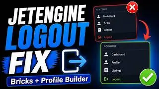 JetEngine Profile Builder Logout Button Fix | Bricks Builder