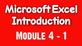 Excel 2010 Introduction (Module 4 - 1)