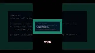 Python Trick: Using contextlib.suppress() to Ignore Specific Exceptions #coding #programming