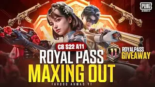 C8S22 A11 Royal Pass Maxed | RP Giveaway | 🔥 PUBG MOBILE 🔥