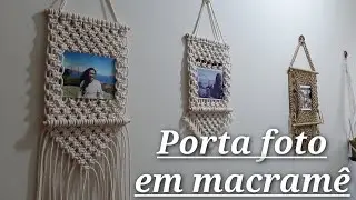 Porta foto em macramê
