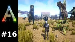 Ark Survival Evolved - DESTROYING THE SWAMP AREA WITH MY SPINO, T-REX AND ARGIE. Ep 16.