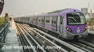 Full Journey Compilation || Onboard East-West Metro from Saltlake Stadium to Saltlake Sector V.