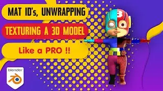Blender Complete Character Tutorial - Part 5 - Assign Material ID's, UV Unwrap and Texture the Model