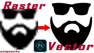 Convert Photo Raster to Vector Photoshop Tutorial