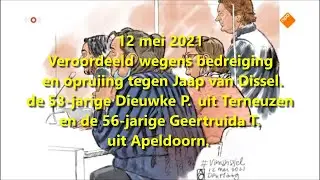Veroordeeld wegens bedreiging Jaap van Dissel NOS Journaal 12 mei 2021