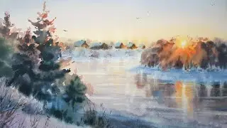 #watercolor #watercolorlandscape #акварельнаяживопись #акварель #пейзажакварелью