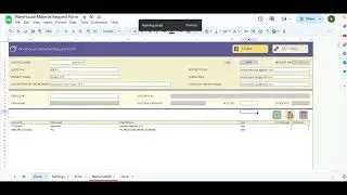 Warehouse Material Request Form in Google Sheets