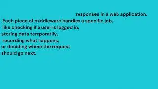 What is the purpose of middleware in ASP NET Core