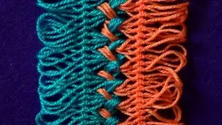 Hairpin Lace. Assembling Strips