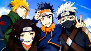 Kakashi, Obito and Rin hanging out