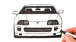 How to draw a Toyota Supra