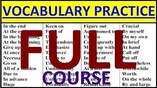 FULL COURSE - ENGLISH  VOCABULARY PRACTICE. Vocabulary words English learn with meaning