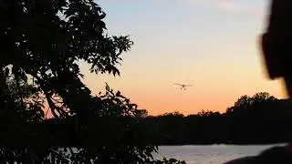 R/C Plane Pontoon water takeoff