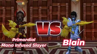 [Flyff Aibatt] Primordial Mana Infused Slayer 170 Set Vs Blain 105 set