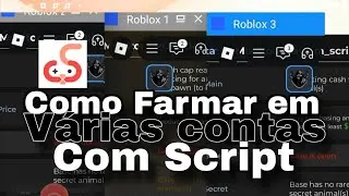 Como Farmar em Várias contas Ao mesmo tempo no roblox com script usando o UgPhone Tutorial