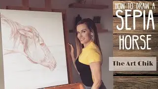 How to Draw and Shade a Horse step by step - By Artist, Andrea Kirk | The Art Chik
